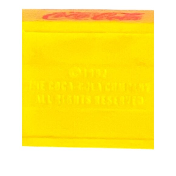 Vintage Lot of 3 80s Coca Cola Miniature Bottle Crates Bottle Yellow Red - Picture 6 of 6